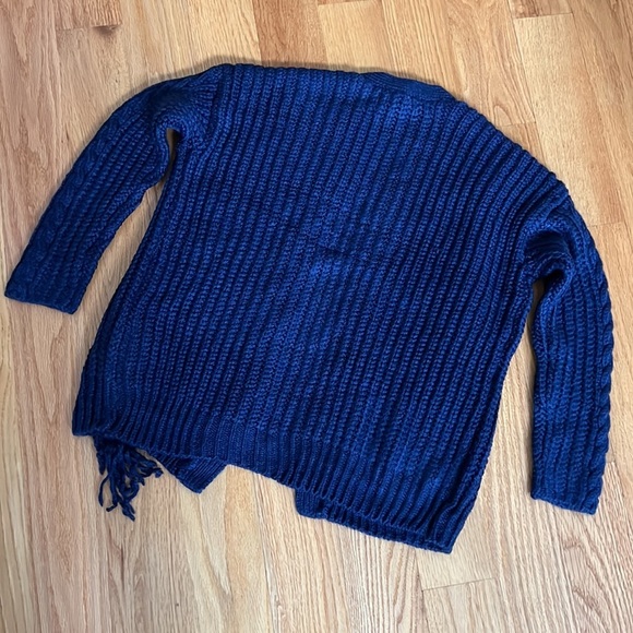 #4 Vince Camuto Open Front Fringe Cardigan size S NWT - Picture 6 of 7